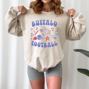 Buffalo Football Hoodie, Retro Buffalo Crewneck, Vintage Buffalo Crewneck, Christmas Gifts for Buffalo