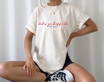 lets go buffalo comfort colors oversized t-shirts