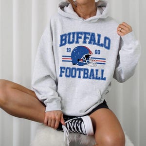 Buffalo Football Hoodie, Retro Buffalo Crewneck, Vintage Buffalo Crewneck, Christmas Gifts for Buffalo