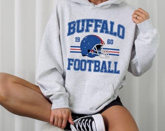 Buffalo Football Hoodie, Retro Buffalo Crewneck, Vintage Buffalo Crewneck, Christmas Gifts for Buffalo