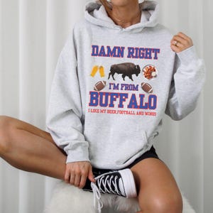 Buffalo Football Hoodie, Retro Buffalo Crewneck, Vintage Buffalo Crewneck, Christmas Gifts for Buffalo