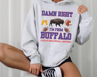 Buffalo Football Hoodie, Retro Buffalo Crewneck, Vintage Buffalo Crewneck, Christmas Gifts for Buffalo