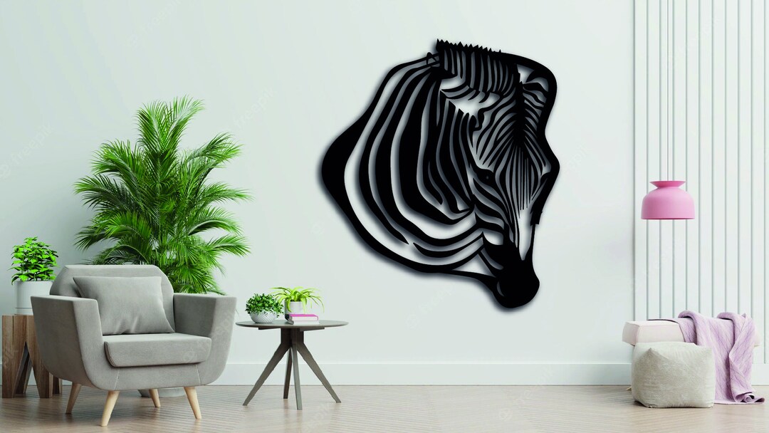 Zebra Metal Wall Art Svgdxf Laser Cut Mesh Metal Wall Art Etsy