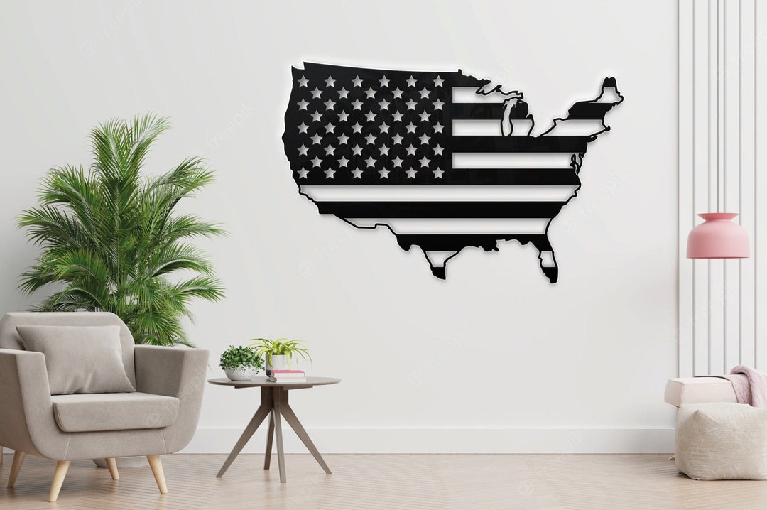 Flag Svg Usa Flag Svg Metal Wall Art Flag Svg American Flag Etsy