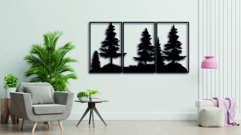 Pine Trees SVG Forest DXF Tree Line Png Pine Tree Silhouette Trees ...