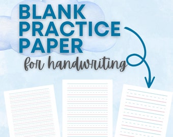 Blanko Handschrift Übungspapier: Klassisches Design (Digitaler Download)