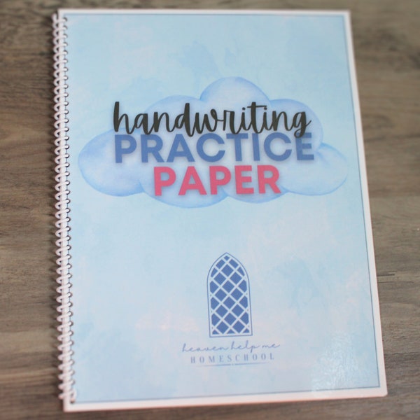 Handwriting Dry Erase Practice Paper Blank Tracing Writing Lined Handwriting Paper Learning to Write for Kids Reusable Workbook Writing Page