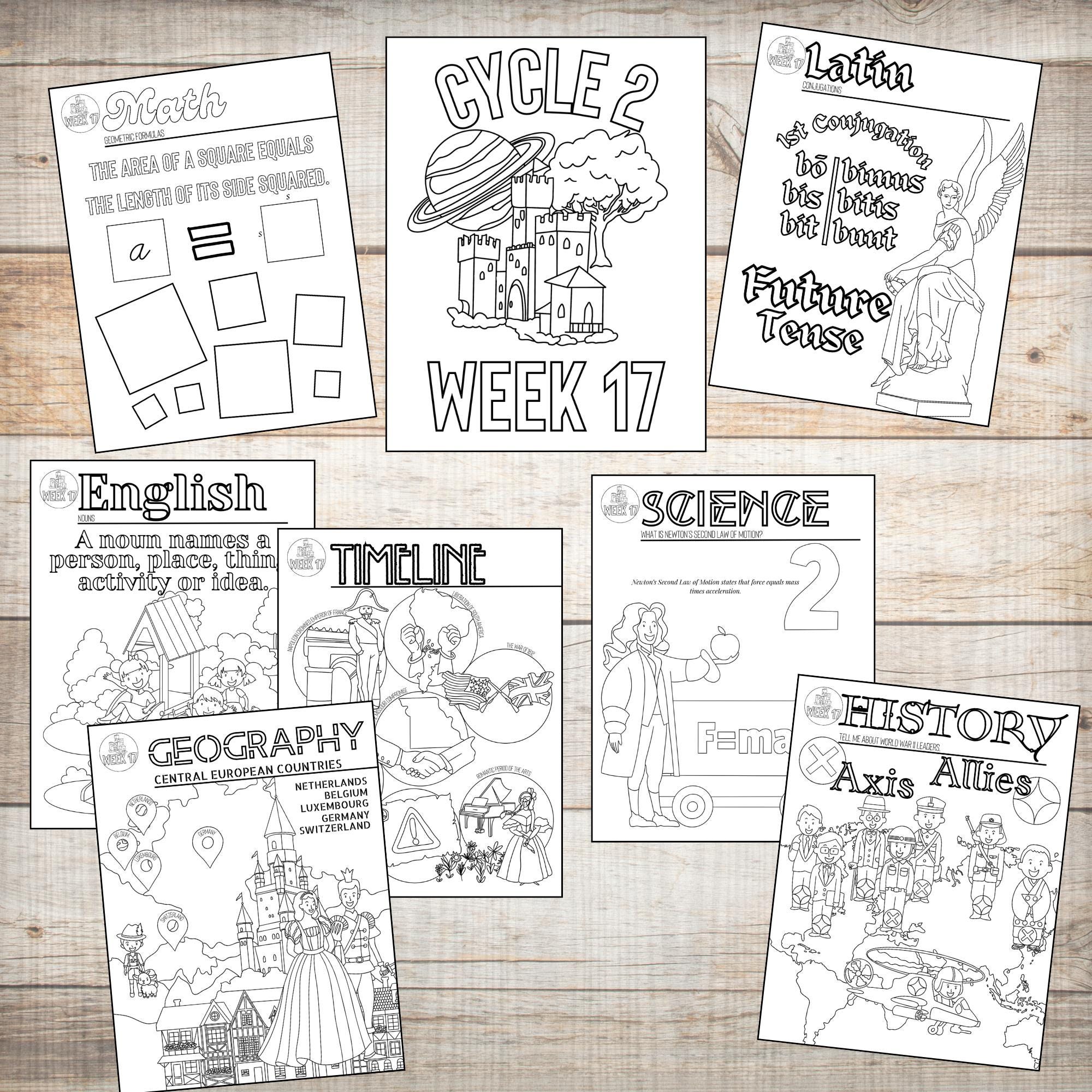 Cycle 2 Memory Work Coloring Pages | Homeschool Printable Pack for ...