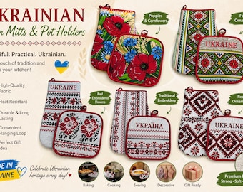 Ukrainian Oven Mitts and Pot Holders