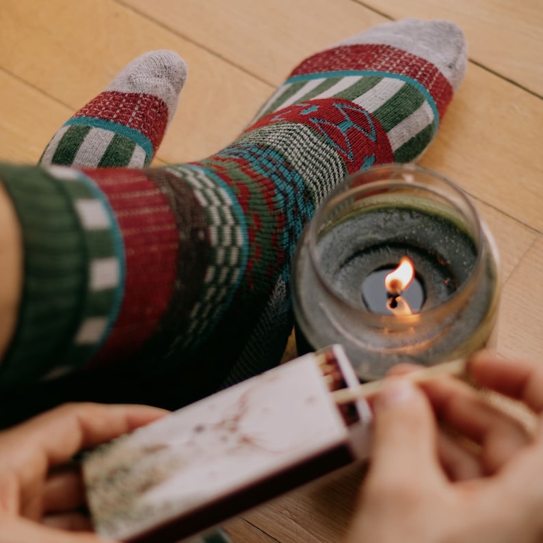 Chaussettes douillettes pour femme, Cadeaux douillets pour femme, Chaussettes chaudes pour femme, Chaussettes tricotées main, Cadeau pour elle, Chaussettes pour botte, Chaussettes écologiques, Chaussettes Aktiv image 3