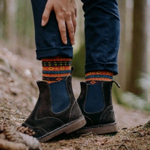 Chaussettes confortables pour hommes, cadeaux confortables pour hommes, chaussettes chaudes pour hommes, chaussettes tricotées à la main, cadeau pour lui, chaussettes de démarrage, chaussettes écologiques, chaussettes Aktiv image 3