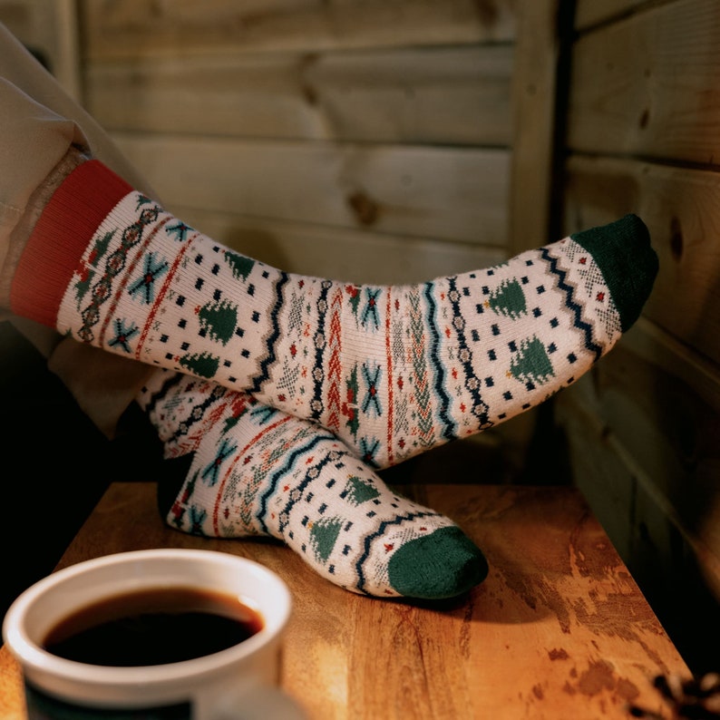 Chaussettes confortables pour hommes, cadeaux confortables pour hommes, chaussettes chaudes pour hommes, chaussettes tricotées à la main, cadeau pour lui, chaussettes de démarrage, chaussettes écologiques, chaussettes Aktiv image 2