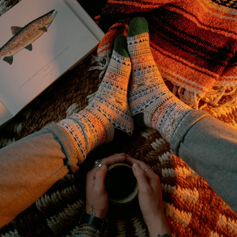 Chaussettes douillettes pour hommes, Cadeaux douillets pour homme, Chaussettes chaudes pour hommes, Chaussettes tricotées main, Cadeau pour lui, Chaussettes pour botte, Chaussettes écologiques, Chaussettes Aktiv image 3