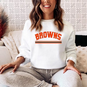 Browns Football Soft Oversized Comfy Sweatshirt, UNISEX Direct to Garment Printed
