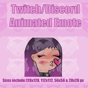 Reyna Kiss Valorant Animowana Emotka | Twitch Discord YouTube Emotka Dla Streamera 128, 112, 56 i 28 px