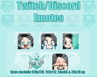Salbei 5 Emotes | Twitch Discord YouTube Emote Pack Bundle für Streamer 128 ,112 , 56 & 28 px