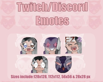 Fade Valorant 5 Emotes | Twitch Discord YouTube Emote Pack Bundle für Streamer 128 ,112 , 56 & 28 px
