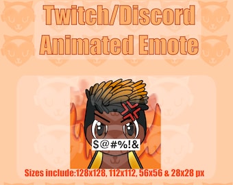 Pheonix Valorant Rage / Angry Animated Emotes | Twitch Discord YouTube Emote Für Streamer 128 ,112 , 56 &28 px