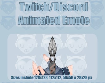 Jett Valorant Knife Animated Emote  | Twitch Discord YouTube Emote For Streamer 128 ,112 , 56 & 28 px