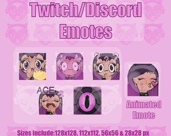 Reyna Valorant (6) Emotes (1) Animierte | Twitch Discord YouTube Emote Pack Bundle für Streamer 128 ,112 , 56 & 28 px