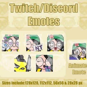 KJ KillJoy Valorant (6) Emotes (1) Animated | Twitch Discord YouTube Emote Pack Bundle For Streamer 128 ,112 , 56 & 28 px