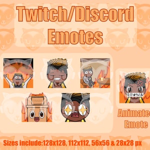 Pheonix Valorant (6) Emotes (1) Animated / Twitch Discord YouTube Emote Pack Bundle for Streamer 128 ,112 , 56 & 28 px