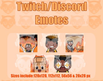Pheonix Tapferant 5 Emotes | Twitch Discord YouTube Emote Pack Bundle für Streamer 128 ,112 , 56 & 28 px