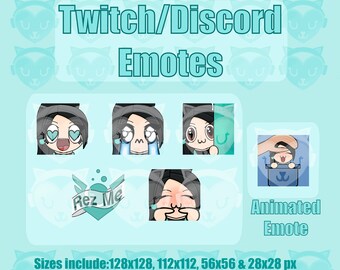 Salbei Tapfer (6) Emotes (1) Animierte | Twitch Discord YouTube Emote Pack Bundle für Streamer 128 ,112 , 56 & 28 px