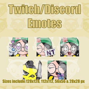 KJ KillJoy Valorant 5 Emotes | Twitch Discord YouTube Emote Pack Bundle For Streamer 128 ,112 , 56 & 28 px