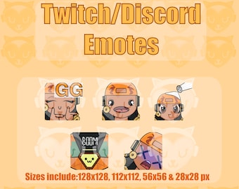 Raze Valorant 5 Emotes | Twitch Discord YouTube Emote Pack Bundle For Streamer 128 ,112 , 56 & 28 px