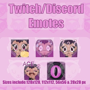 Reyna Valorant 5 Emotes | Twitch Discord YouTube Emote Pack Bundle For Streamer 128 ,112 , 56 & 28 px