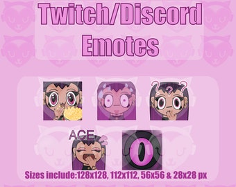 Reyna Valorant 5 Emotes | Twitch Discord YouTube Emote Pack Bundle für Streamer 128 ,112 , 56 & 28 px