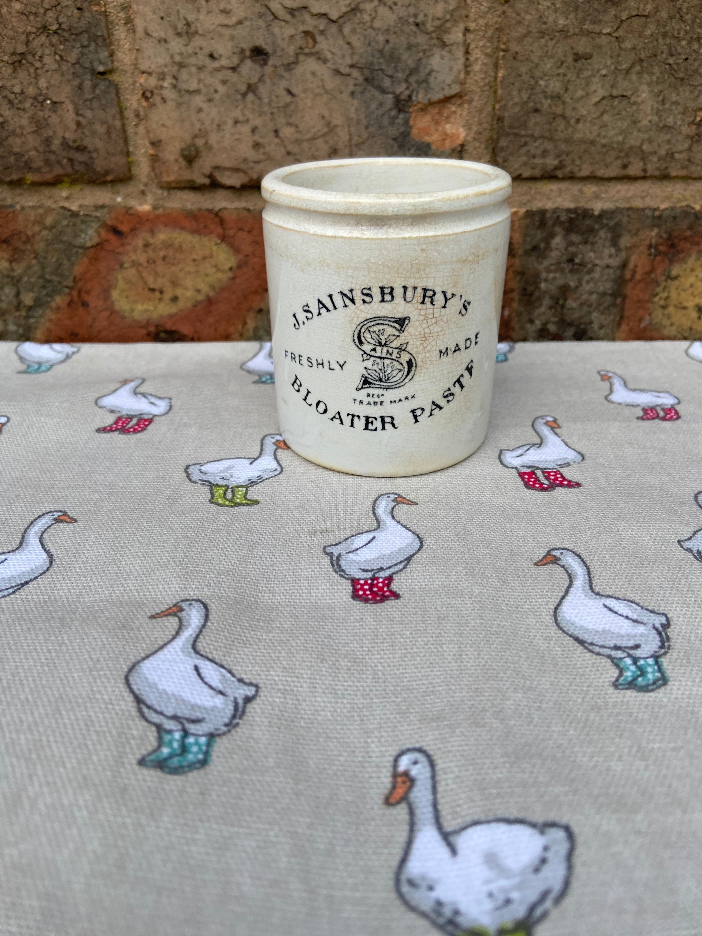 陶器ポット 陶器ボトル J.SAINSBURY'S / イギリスアンティーク
