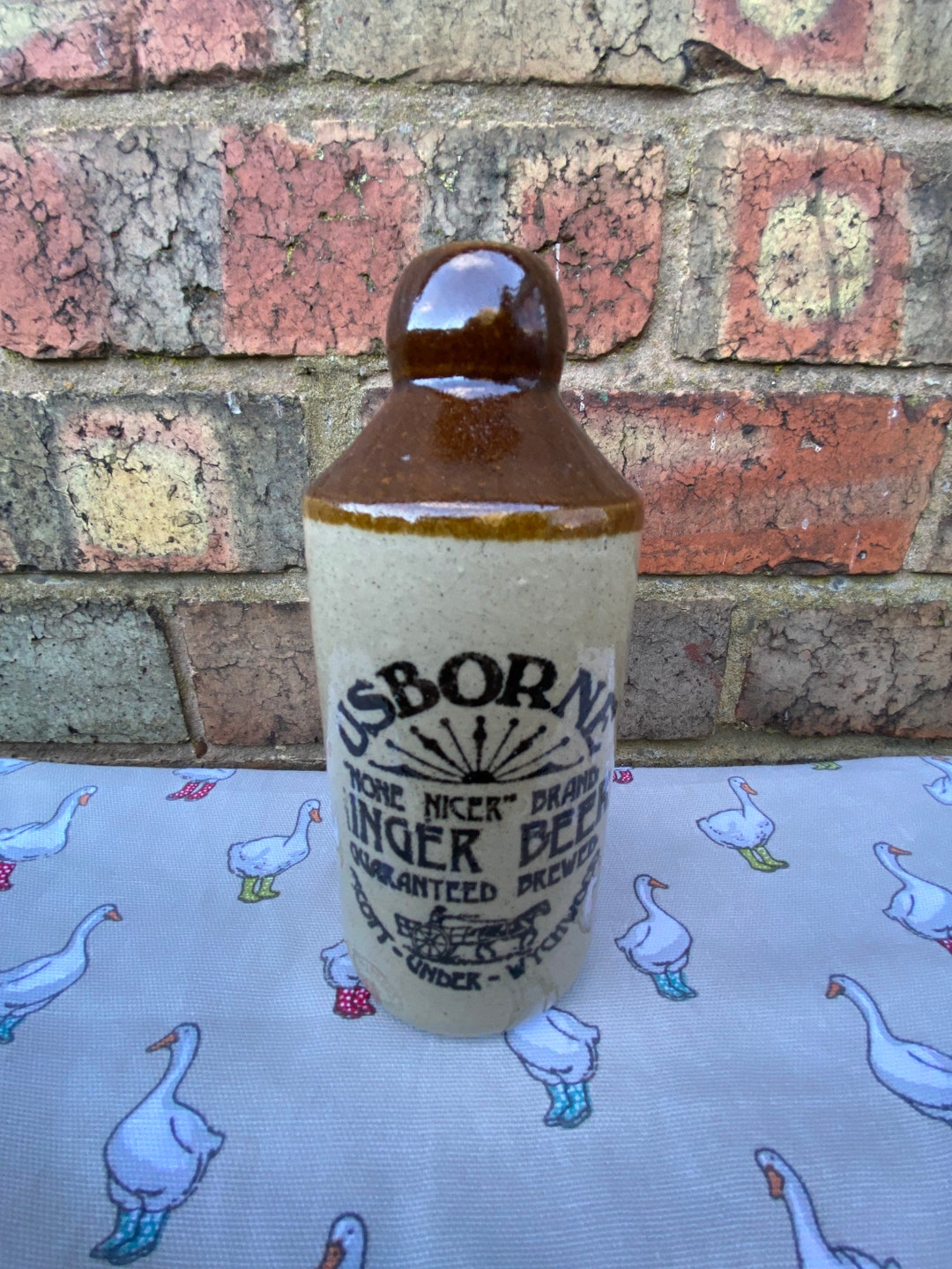 Antique USBORNE Ginger Beer Salt Glazed Stoneware Bottle Etsy
