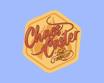 Chaos Caster D&D Vinyl Sticker | Funny RPG Laptop Decal