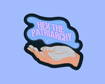 Hex the Patriarchy Vinyl Sticker | Witchy Laptop Decal
