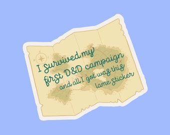 First D&D Campaign Achievement Sticker | Funny RPG Map Vinyl