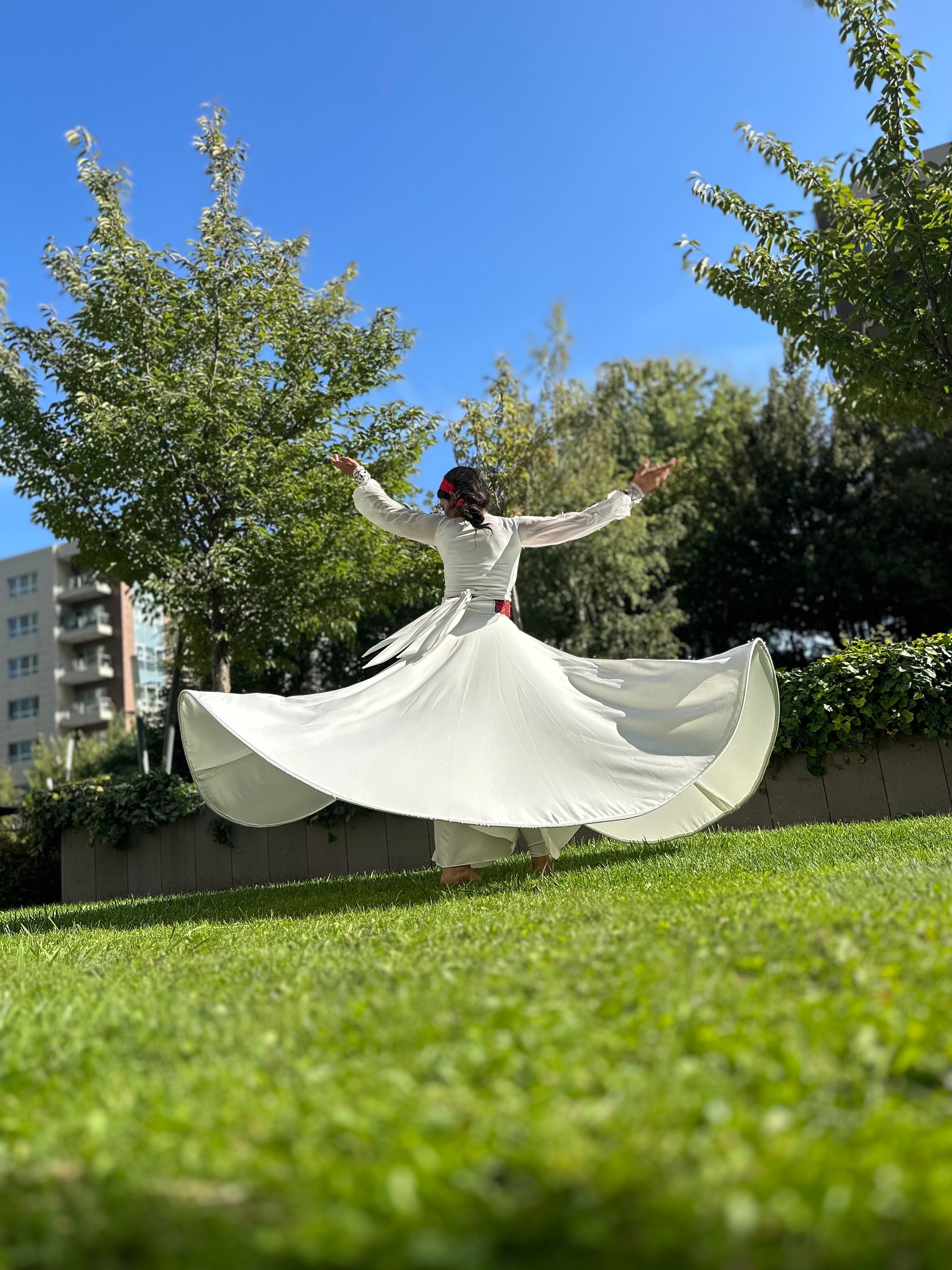 Handmade Sufi Whirling Skirt: Maserati Crepe Fabric - Etsy