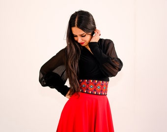 Professional Sufi Whirling Skirt: Maserati Crepe, Custom Made