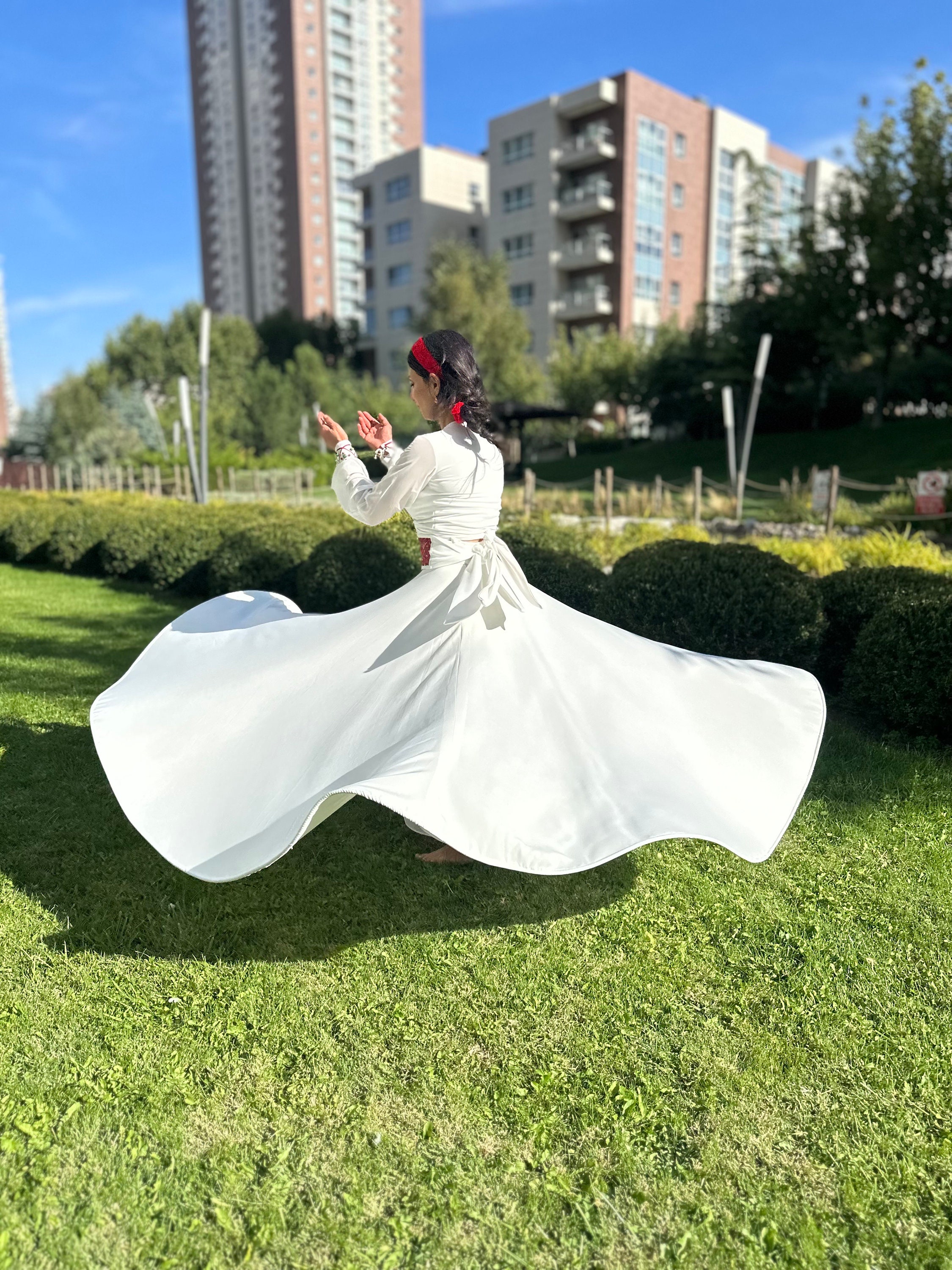 Handmade Sufi Whirling Skirt: Maserati Crepe Fabric - Etsy