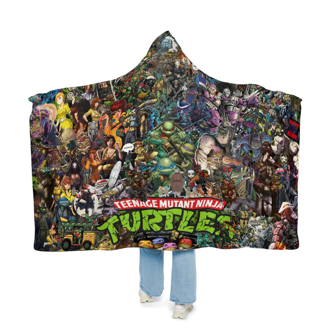 TMNT Hoodie Blanket Custom Character Collage Full Snuggle Etsy
