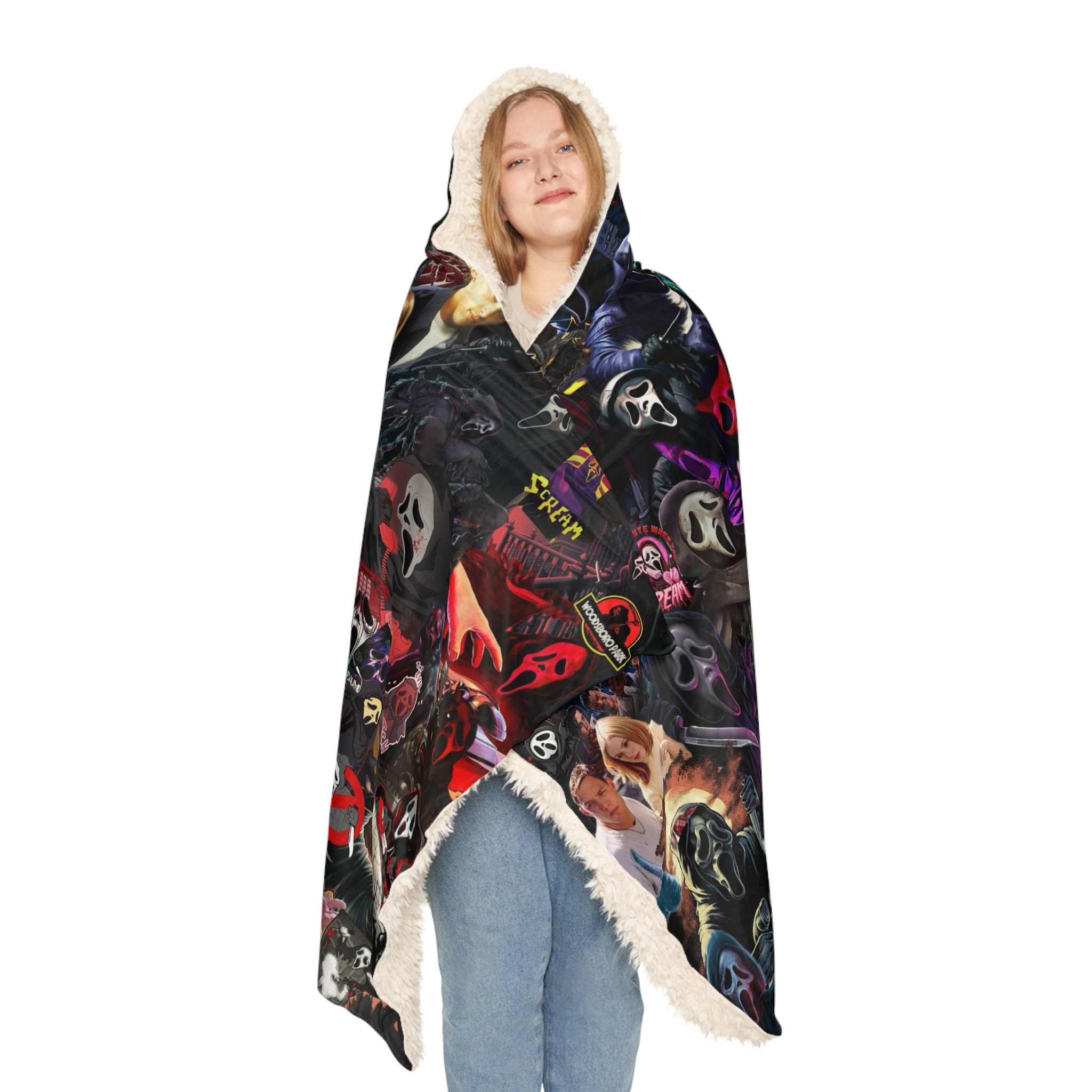 Discover Scream Ghostface Snuggle Hoodie Blanket 90s Horror movies