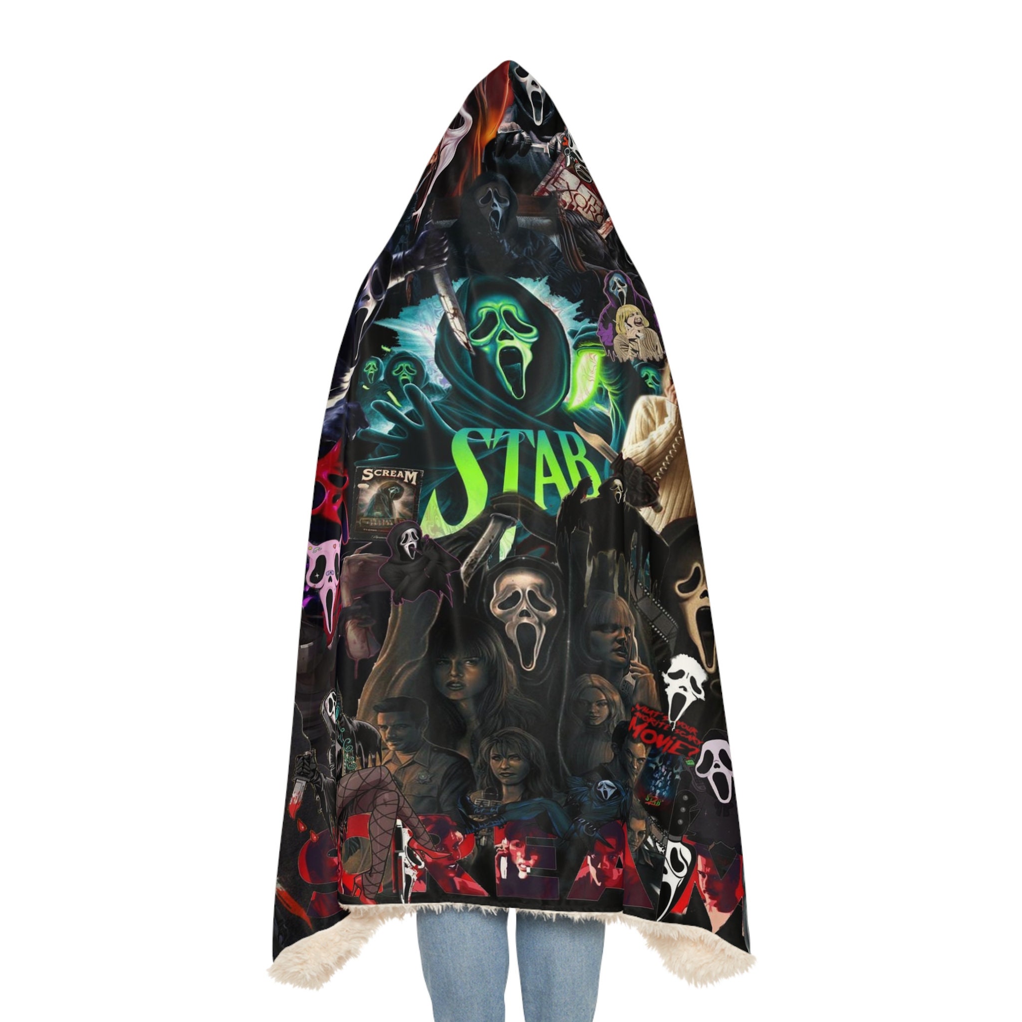 Discover Scream Ghostface Snuggle Hoodie Blanket 90s Horror movies