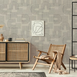 Madison | Mid-Century Wallpaper | Geometric Wallpaper  | Peel and Stick Wallpaper | Removable | By Inspire 360