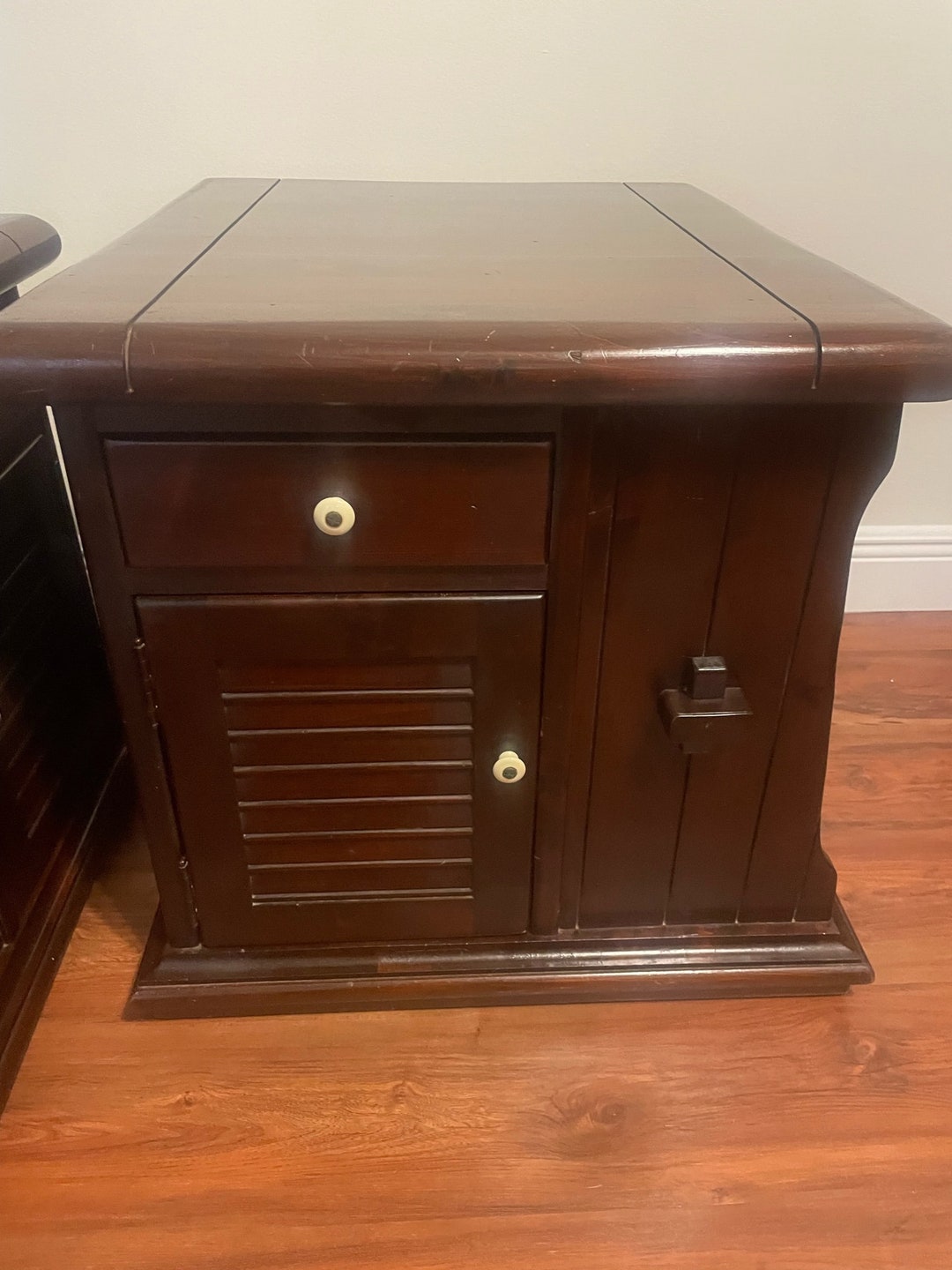 Ethan Allen Antiqued Old Tavern Storage Accent End Tables Etsy