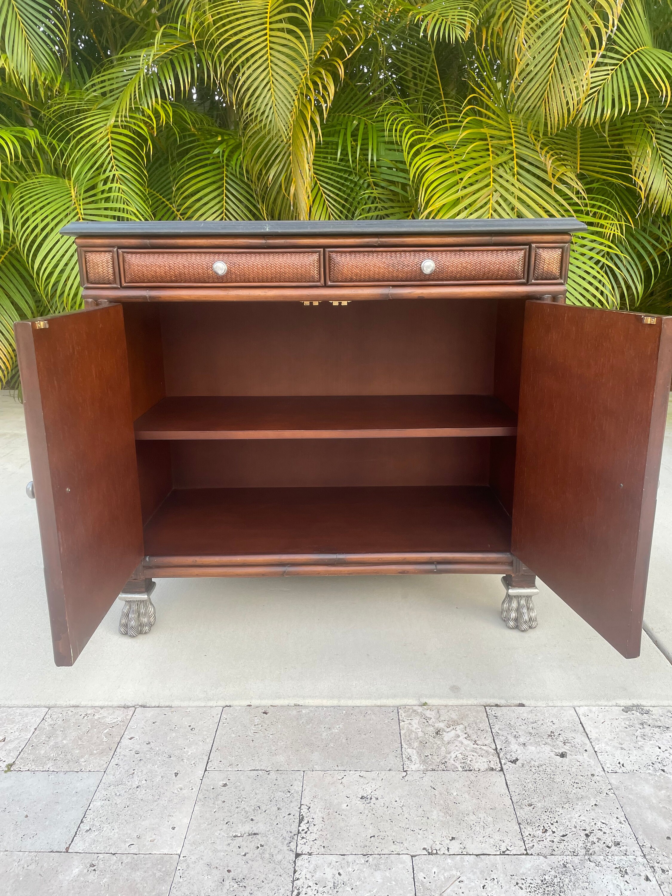 Thomasville Ernest Hemingway Kilimanjaro Collection Black Fossil Stone