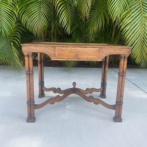 Vintage Faux Bamboo Side Table
