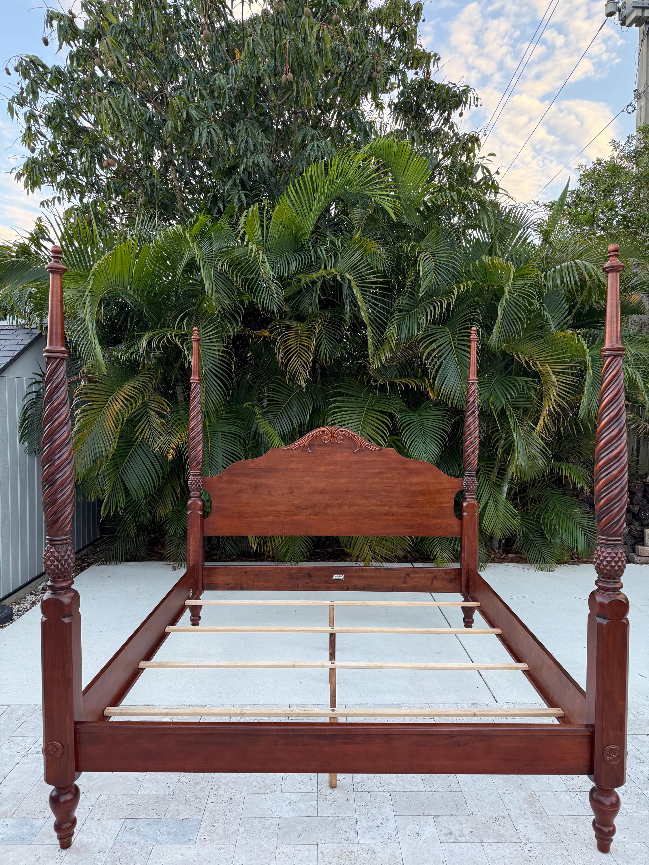 Ethan Allen British Classic Collection King Size Poster Bed