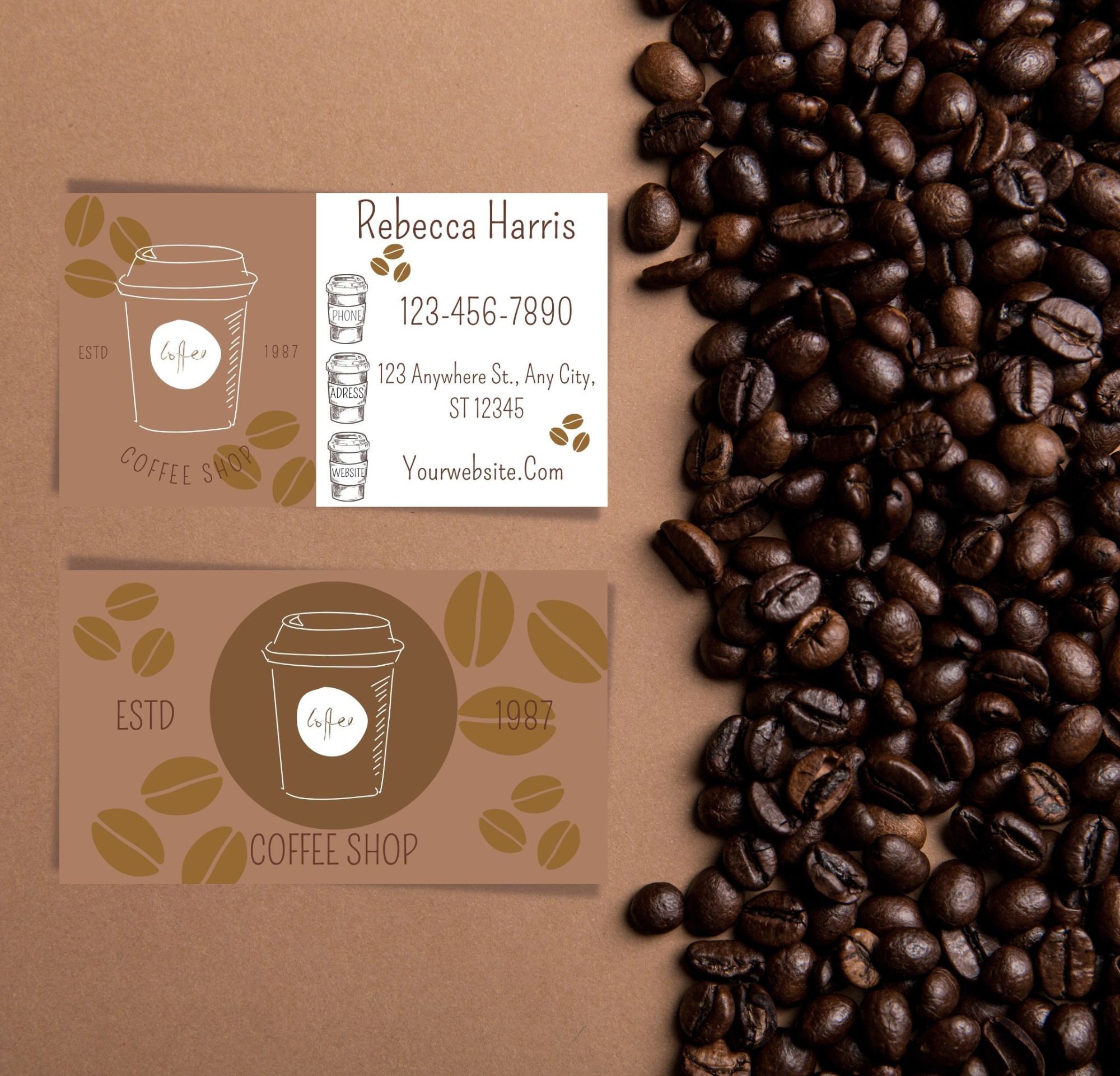 Business card coffee design