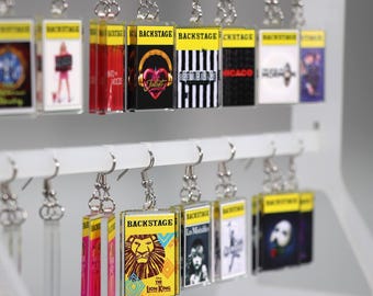 Broadway BACKSTAGE Playbill Replica Earrings